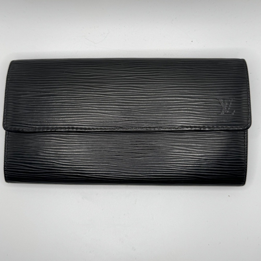 Louis Vuitton Epi Leather Long Wallet Black‎ #341